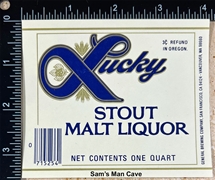 Lucky Lager Stout Malt Liquor Beer Label