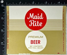 Maid Rite Premium Beer Label