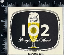 Genuine 102 Pale Dry Beer Label