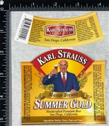 Karl Strauss Summer Gold Beer Label with neck
