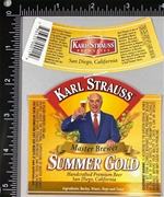 Karl Strauss Summer Gold Beer Label with neck