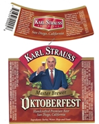 Karl Strauss Oktoberfest Beer Label with neck