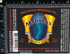 Mad River Serious Madness Black Ale Label