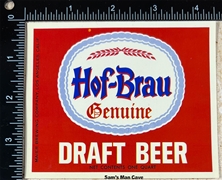 Hof-Brau Genuine Draft Beer Label