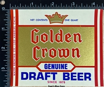 Golden Crown Draft Beer Label