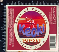 Keoki Sunset Island Style Beer Label