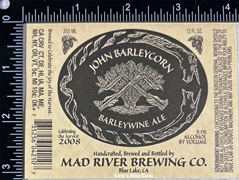 Mad River John Barleycorn Barleywine Label