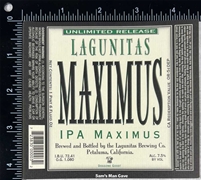 Lagunitas Maximus IPA Label