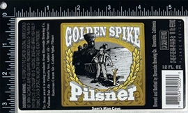 Riverside Golden Spike Pilsner Sticker Label
