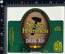 F&M Stone Hammer Ale Sticker Label