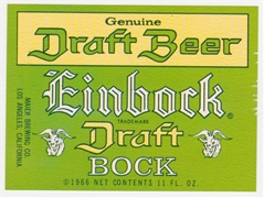 Einbock Draft Bock Beer Label