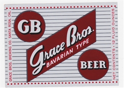 Grace Brothers Bavarian Type Beer Label
