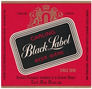 Carling Black Label Beer Bière Label