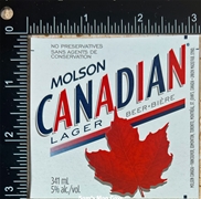 Molson Canadian Lager Label