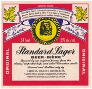 Carling Standard Lager Beer Bière Label