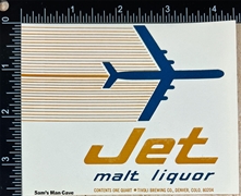 Jet Malt Liquor Beer Label