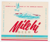 Mile Hi Beer Label