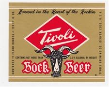 Tivoli Bock Beer Label