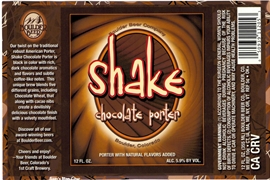 Boulder Beer Shake Chocolate Porter Label