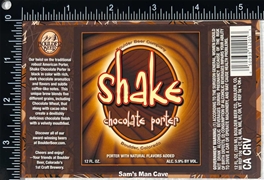 Boulder Beer Shake Chocolate Porter Label