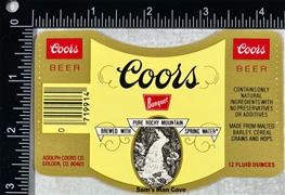 Coors Banquet Beer Label