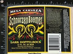 Mesa Cerveza Schnorzen Boomer Dopplebock Sticker Label