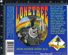 Lonetree Iron Horse Dark Ale Label