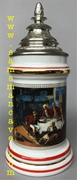 Budweiser Porcelain Heritage Series II After The Hunt Beer Stein