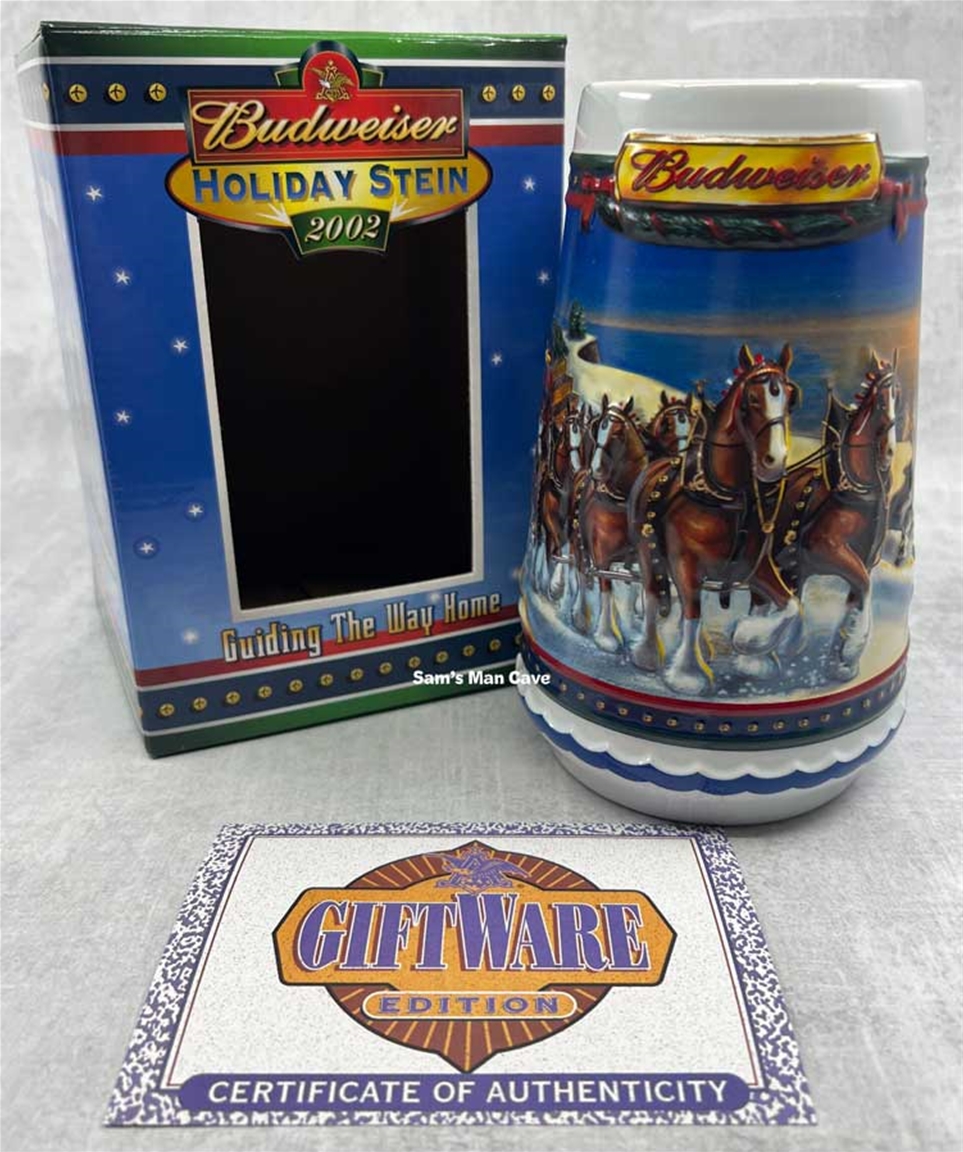Details about   Budweiser Holiday Stein Signature Edition 2002 Guiding The Way Home CS529 