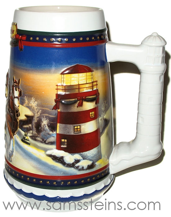 Details about   Budweiser Anheuser-Busch® 2002 Holiday Stein Guiding The Way Home 7" Tall 