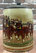 Budweiser Clydesdales Hammered Incised St Louis Stein