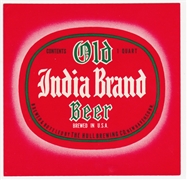 Old India One Quart Beer Label