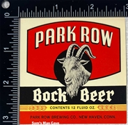 Park Row Bock Beer Label