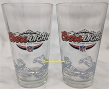 Coors Light NFL Pint Glass Set