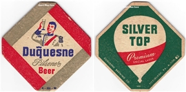 Duquesne Pilsener Silver Top Beer Coaster