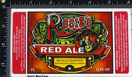 Rosie's Red Ale Beer Label