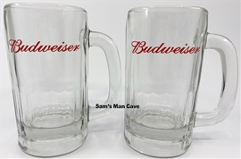 Budweiser Glass Beer Mug Set