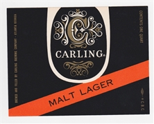 Carling Malt Lager Beer Label