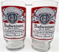 Budweiser Label Glass Set