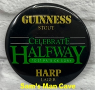 Guinness Stout Harp Lager Halfway Pinback