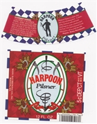 Harpoon Pilsner Beer Label with neck label