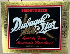 Dubuque Star Beer Label