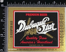 Dubuque Star Beer Label