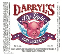 Darryl's Pig Light Beer Label