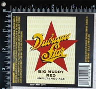 Dubuque Star Big Muddy Red Beer Label