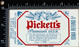 Pickett's Premium Beer Label