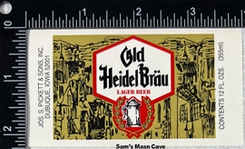 Old Heidel Brau Beer Label