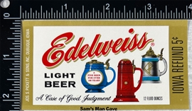 Edelweiss Light Beer Label