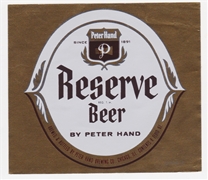 Reserve Beer Label