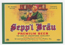 Sepp'l Brau Premium Beer IRTP Label